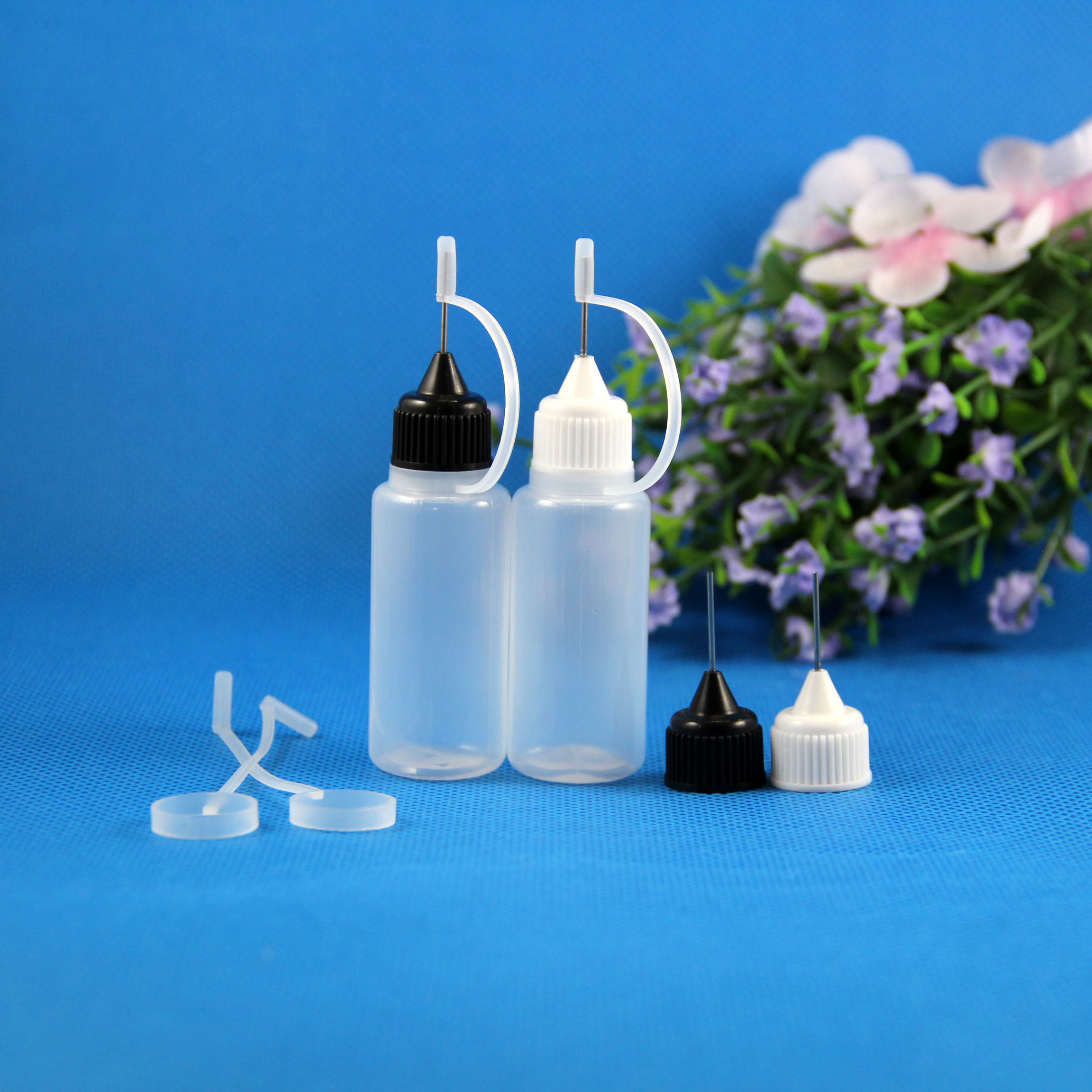 Lot 100 Pcs 15 ml 0.5 OZ Plastic Needle Dropper Bottles Safe Tip - Click Image to Close