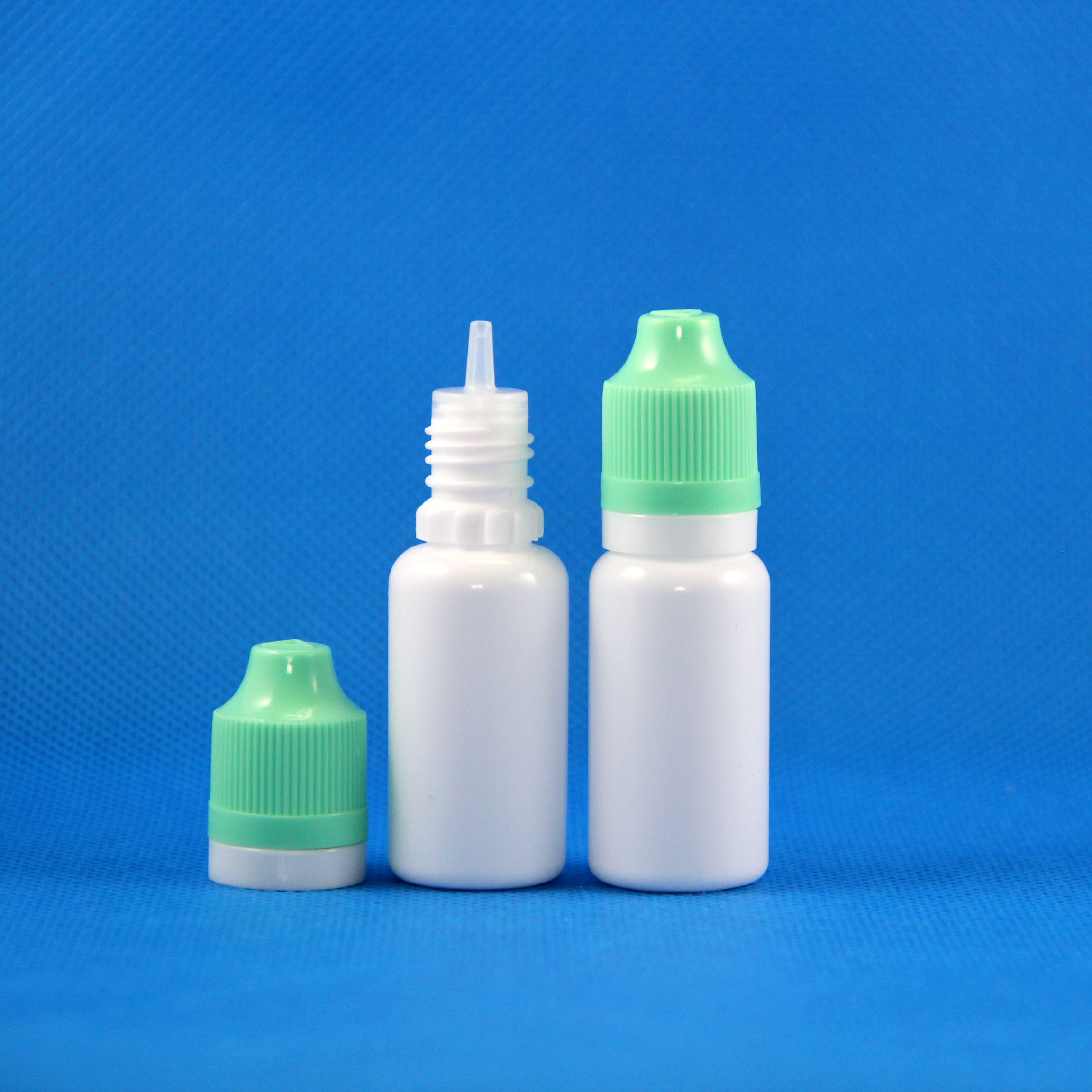 100 15 ML HDPE WHITE Dropper Bottles Child & Tamper Proof caps