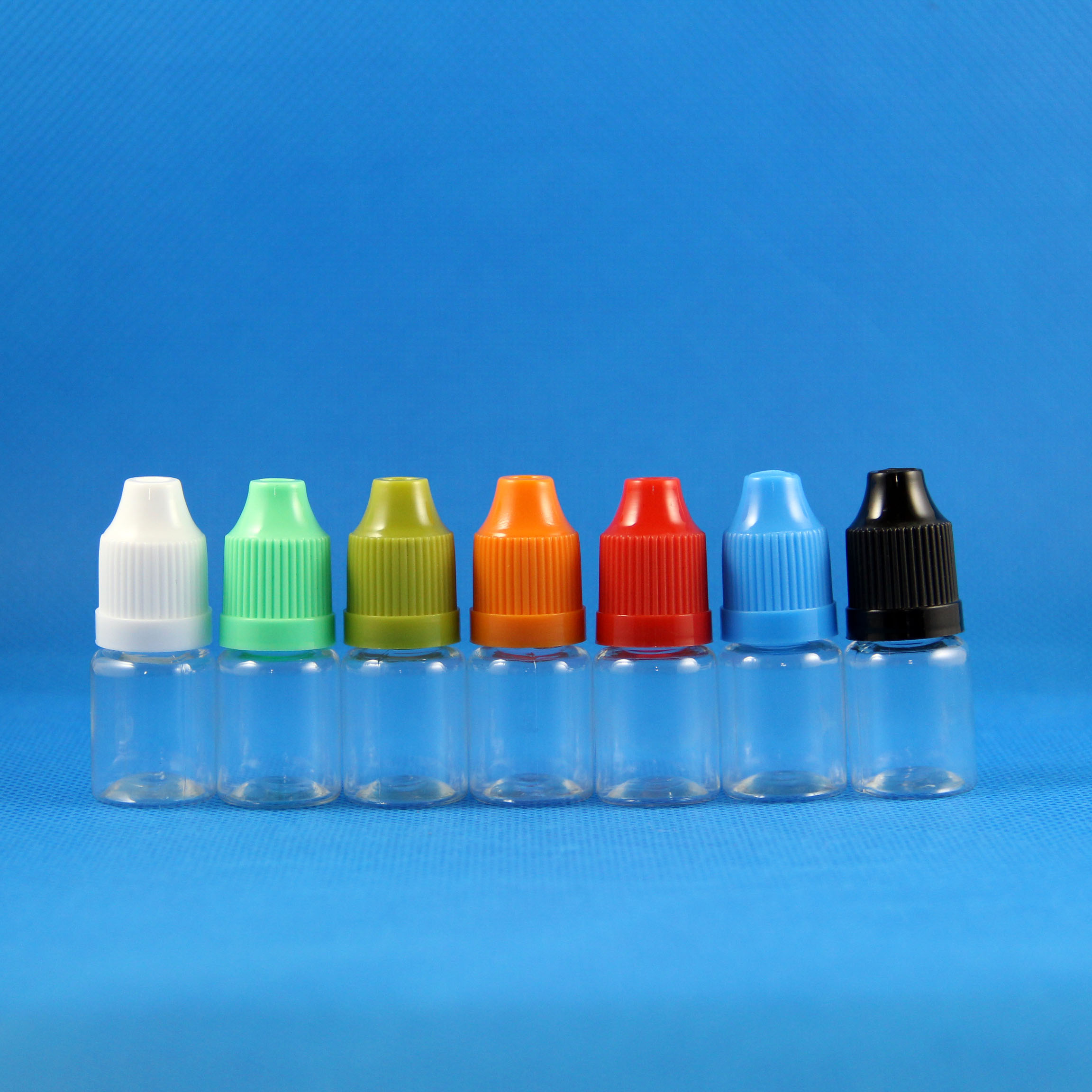 100 5 ml 1/6 OZ PET CHILD PROOF Clear Plastic Dropper Bottles