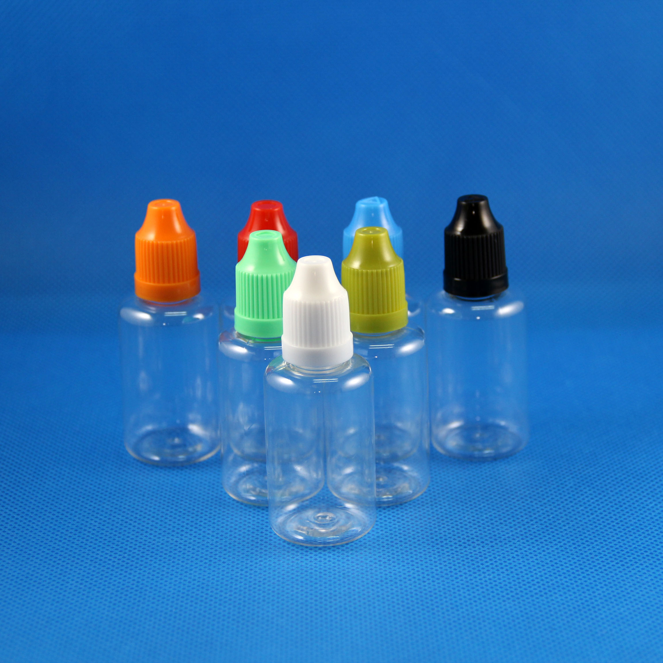 Lot 100 30 ml 1 OZ PET CHILD PROOF Clear Plastic Dropper Bottles
