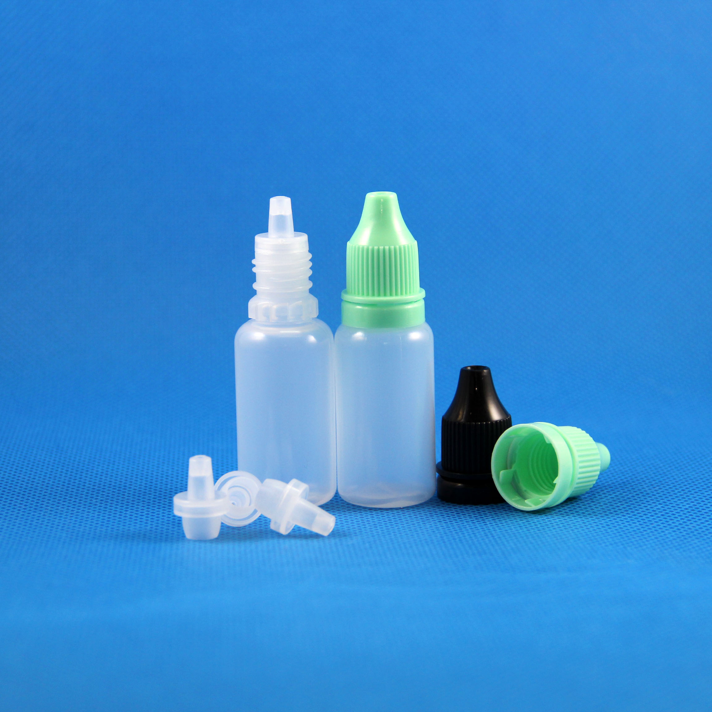 Lot 100 1/2 OZ 15 ML Plastic Dropper Bottles LDPE Tamper Proof